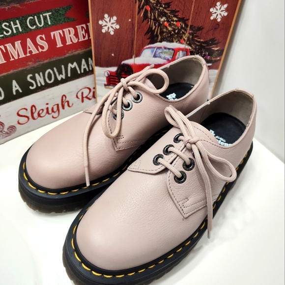 🥰NWOT Dr Martens 1461 Quad II Pisa Vintage Platform Lace Up, Taupe Leather, 7 - Picture 6 of 16